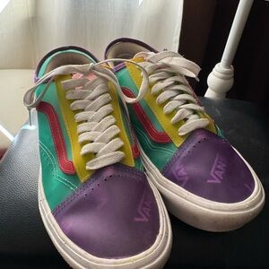 Vans Comfycush Slip Skool J@zz jazz Unisex Green purple Men’s 5.5 Womens 7